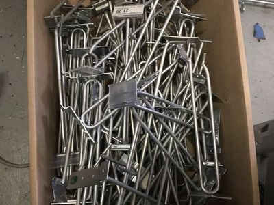 Slat wall wire hooks with sign holder or slatwall pegs