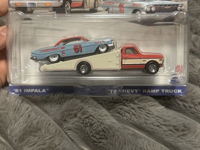 From 2024 collection Hot Wheels Premium Team Transport '61 Impala & '72 Chevy Ramp Truck Set