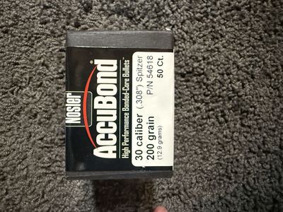 Nosler AccuBond .30 Caliber 200 Grain Spitzer Bullets 50 Ct P/N 54618