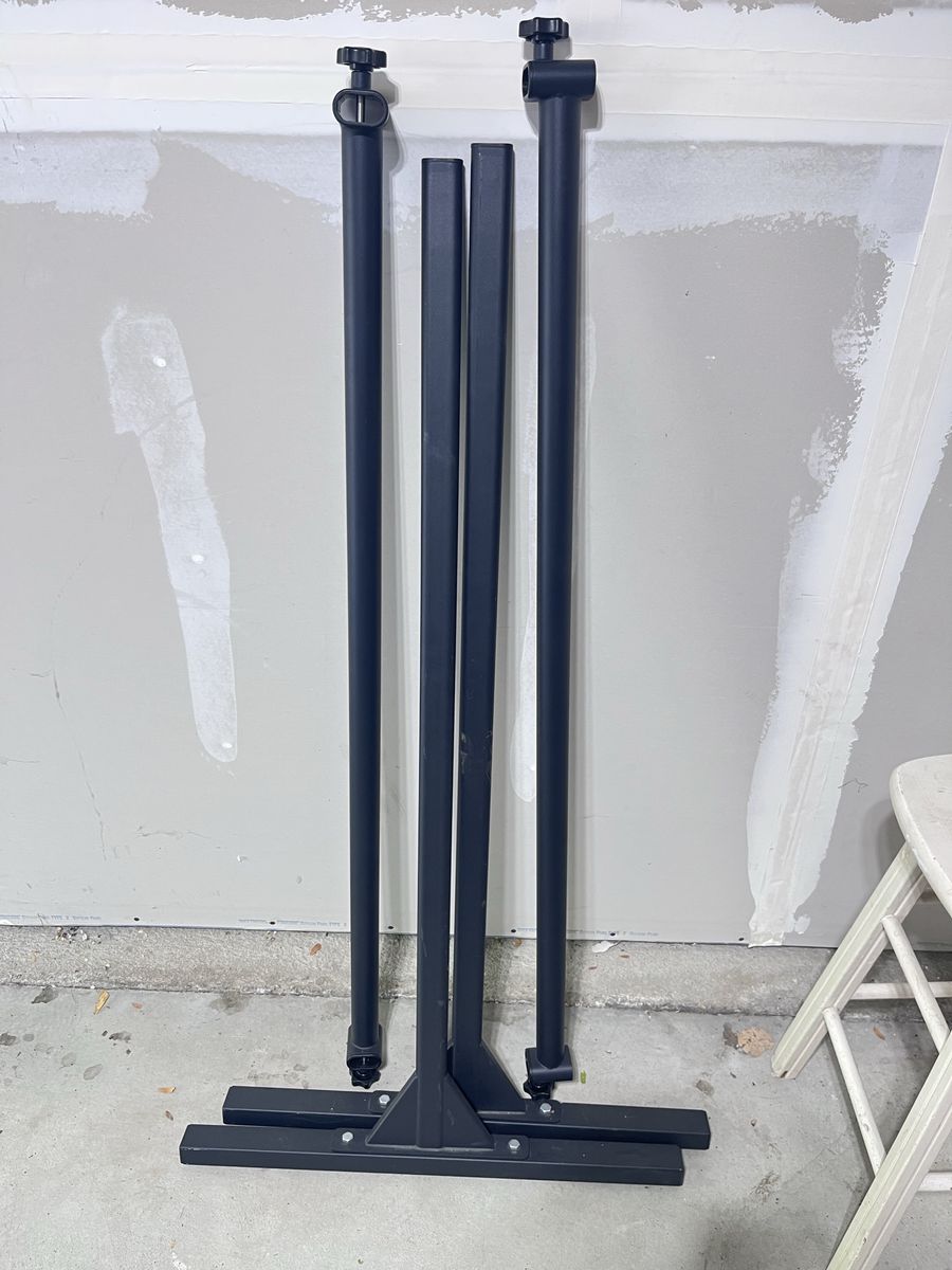 Heavy-Duty Backdrop Stand Kit, Adjustable Black Metal Frame for Photography & Events