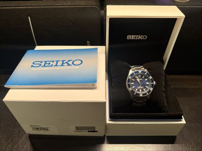 Seiko Prospex Luxe SPB451 Automatic 300m Blue Dial Watch Box & Papers
