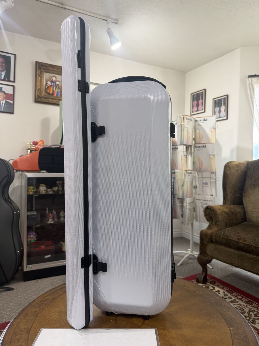 spaceship style violin case 3/4-4/4 violin silver white