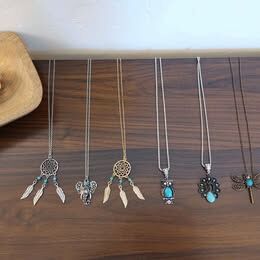 Faux turquoise and metal jewelry