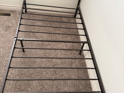 Metal Bed Frame with Wood Headboard - Full Size (Sealy Mattress included!)