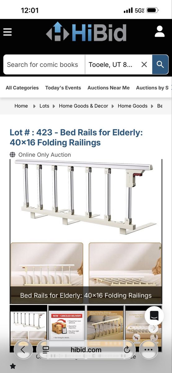 AKIMRABY ZDFS-7DJM-SILVER 40x16 Folding Bed Rails for Elderly, Medical Safety Assist