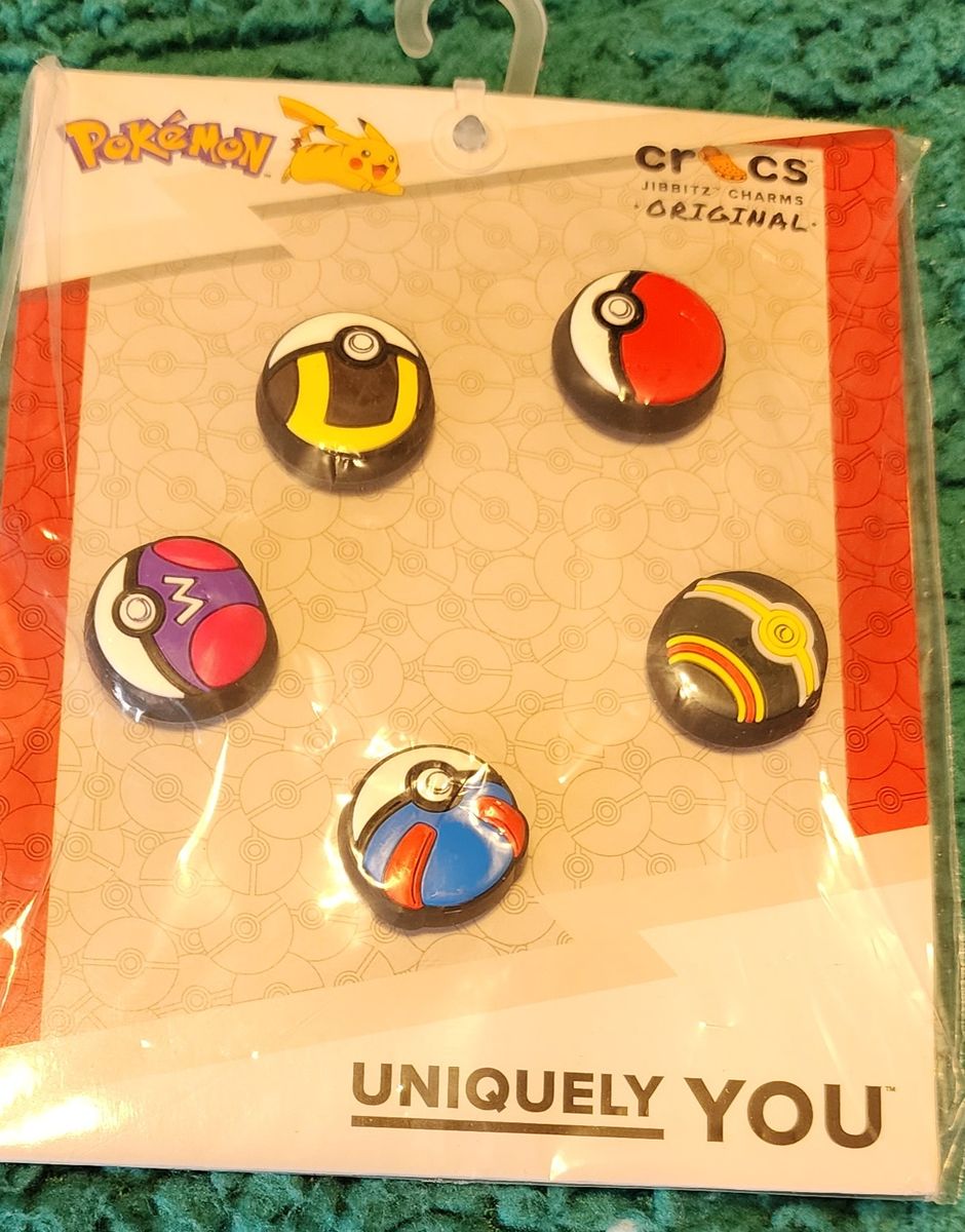 Crocs Pokémon Jibbitz Charms 5 pack Pokémon Balls