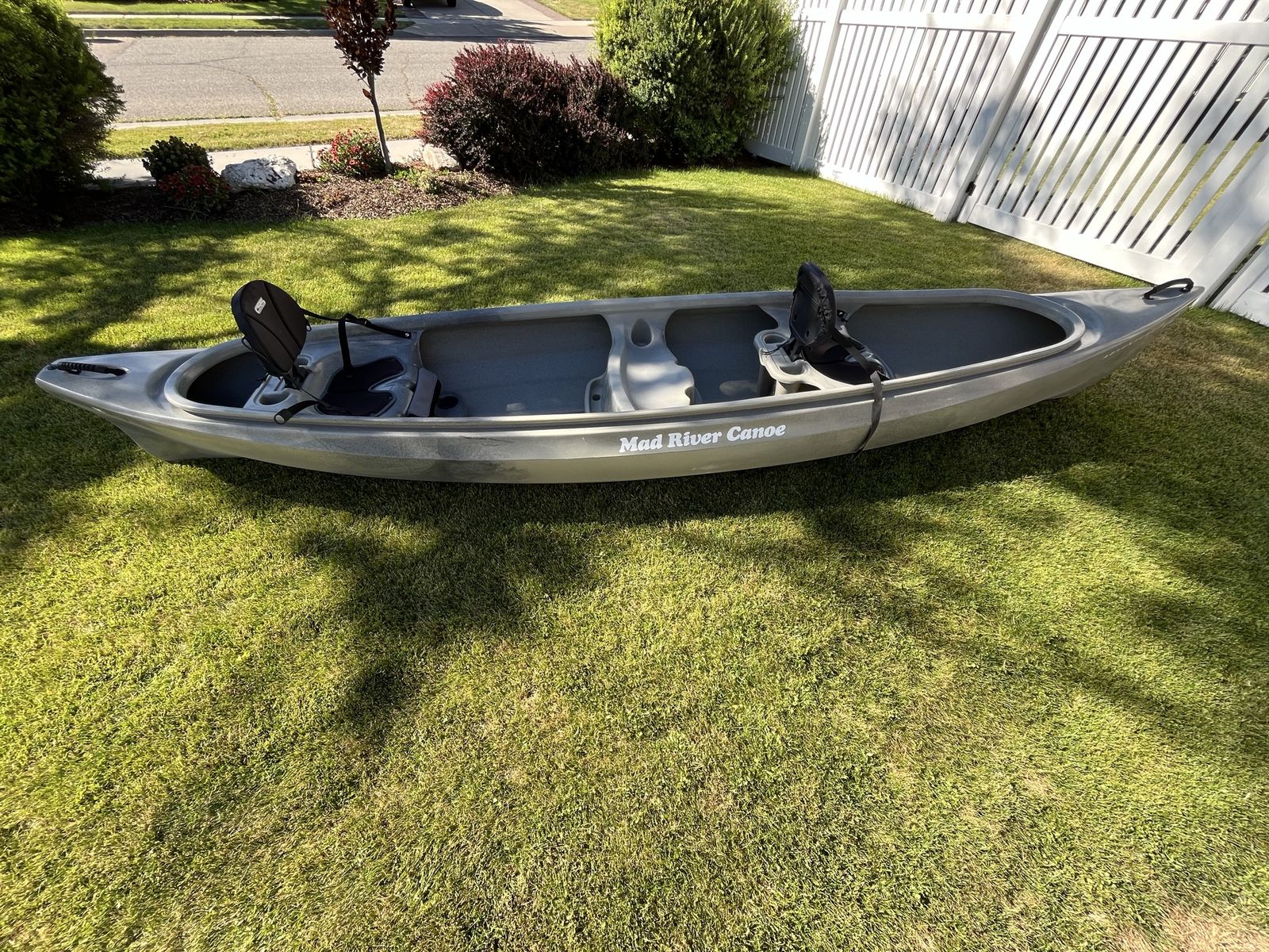 Mad River Canoe Passage 15.5 T Recreational Canoe - 2 Person, 15' 6" Length, Gray