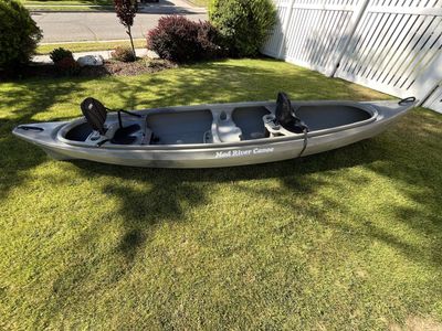 Mad River Canoe Passage 15.5 T Recreational Canoe - 2 Person, 15' 6" Length, Gray