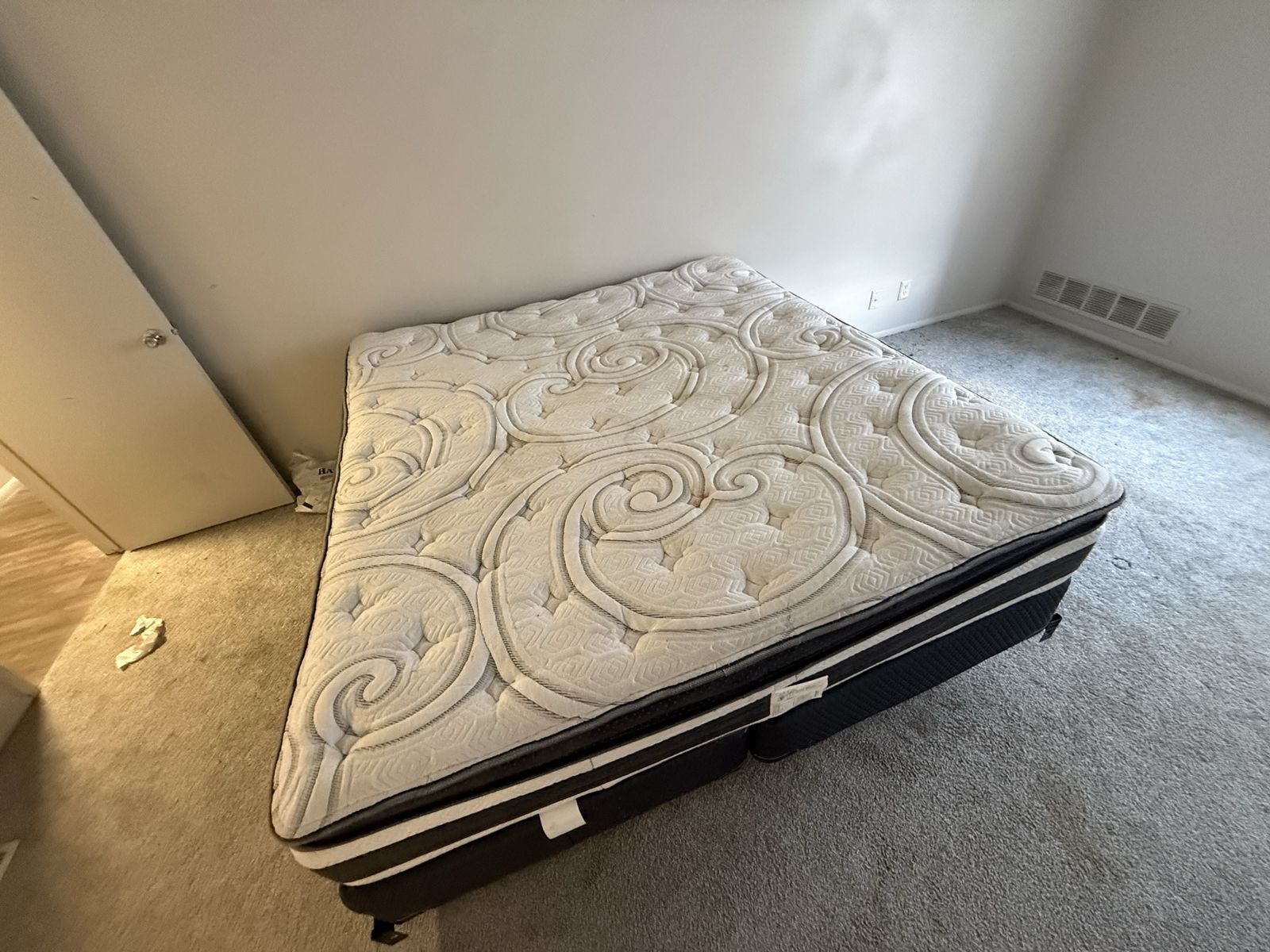 King size bed and box springs