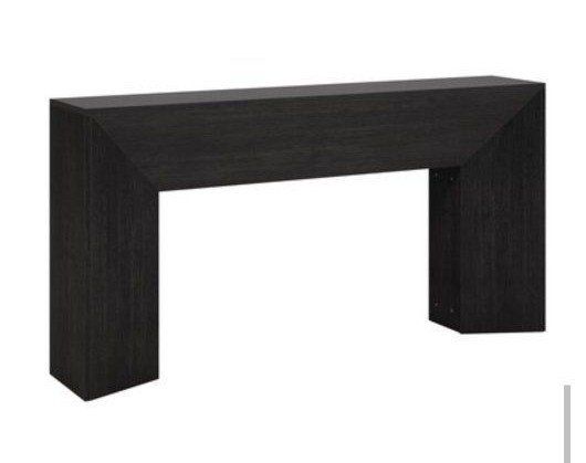 Tribesigns HOGA-J0361 63"W Black Rectangular  Console Table for Hallway Living Room