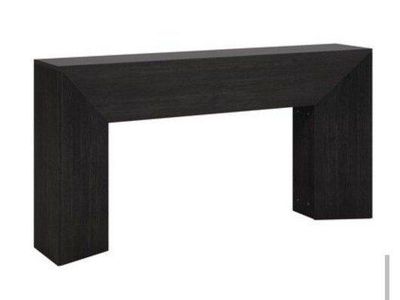 Tribesigns HOGA-J0361 63"W Black Rectangular Console Table for Hallway Living Room