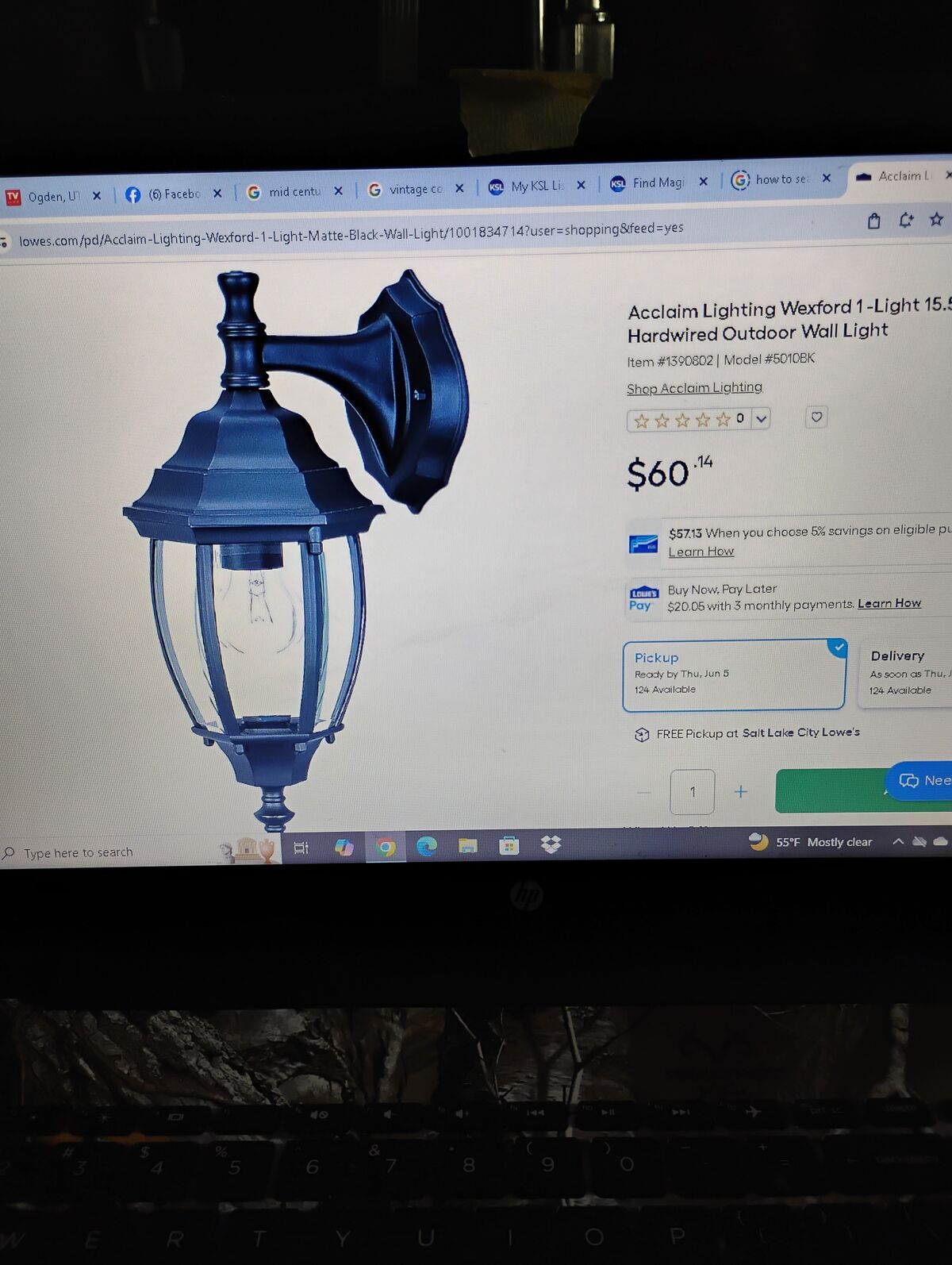 Acclaim Lighting Wexford NEW Outside Wall Sconce