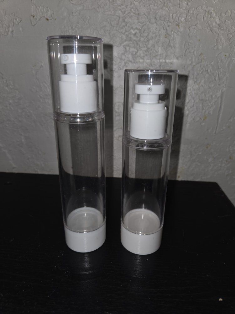 13- 100 ml, 7- 80ml Clear Airless Pump Bottles for Serums/Lotions with Mixing Sticks, Refillable Travel Size