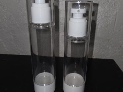 13- 100 ml, 7- 80ml Clear Airless Pump Bottles for Serums/Lotions with Mixing Sticks, Refillable Travel Size