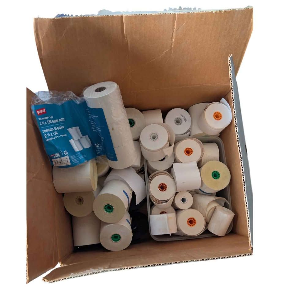 Bulk Lot of Thermal Receipt Paper Rolls – Mixed Sizes – POS Cash Register