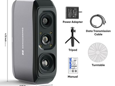 3DMakerpro Moose Lite Premium Handheld 3D Scanner - 0.05mm Precision, 10FPS - Android/iOS/Win/MacOS