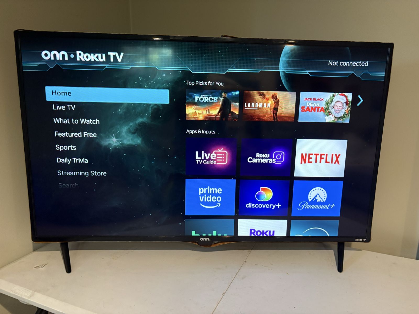 43” onn. Roku Smart TV – Works Great – Ready to Stream