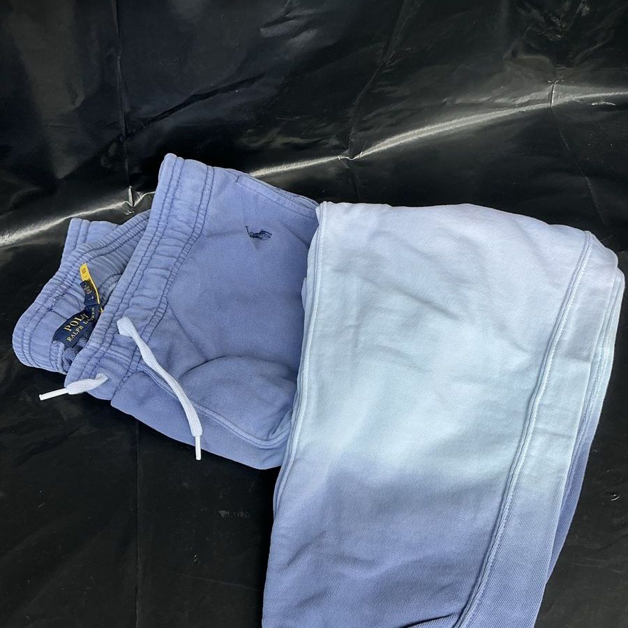 Polo Ralph Lauren Ombre Dip Dye Sweatpants Blue Gradient Fleece Joggers Large L