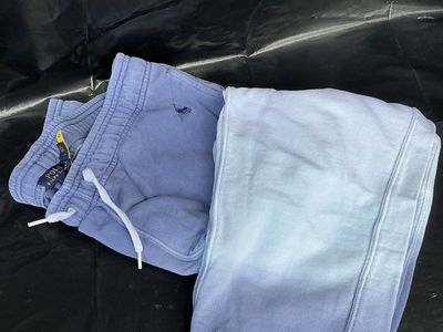 Polo Ralph Lauren Ombre Dip Dye Sweatpants Blue Gradient Fleece Joggers Large L