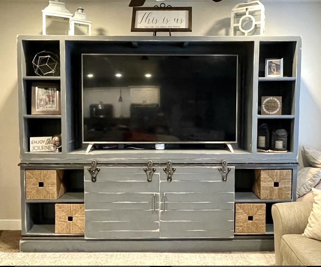 Large Entertainment Center fits 75” TV 