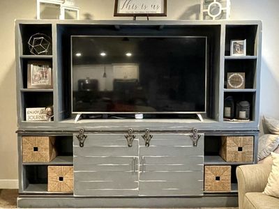 Large Entertainment Center fits 75” TV