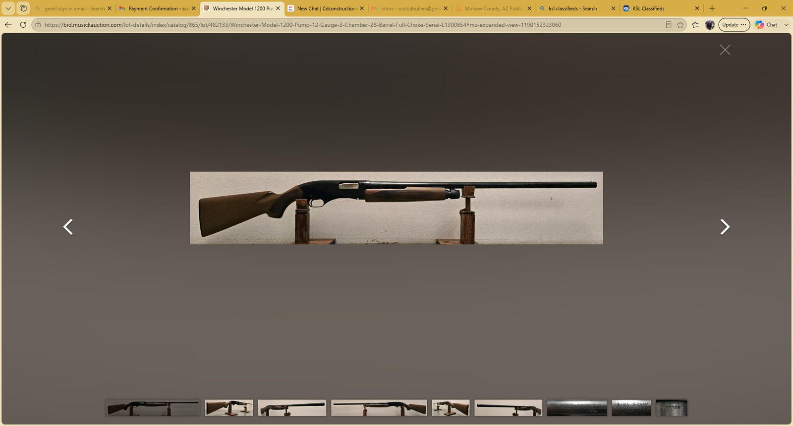 Winchester Model 1200 pump-action shotgun