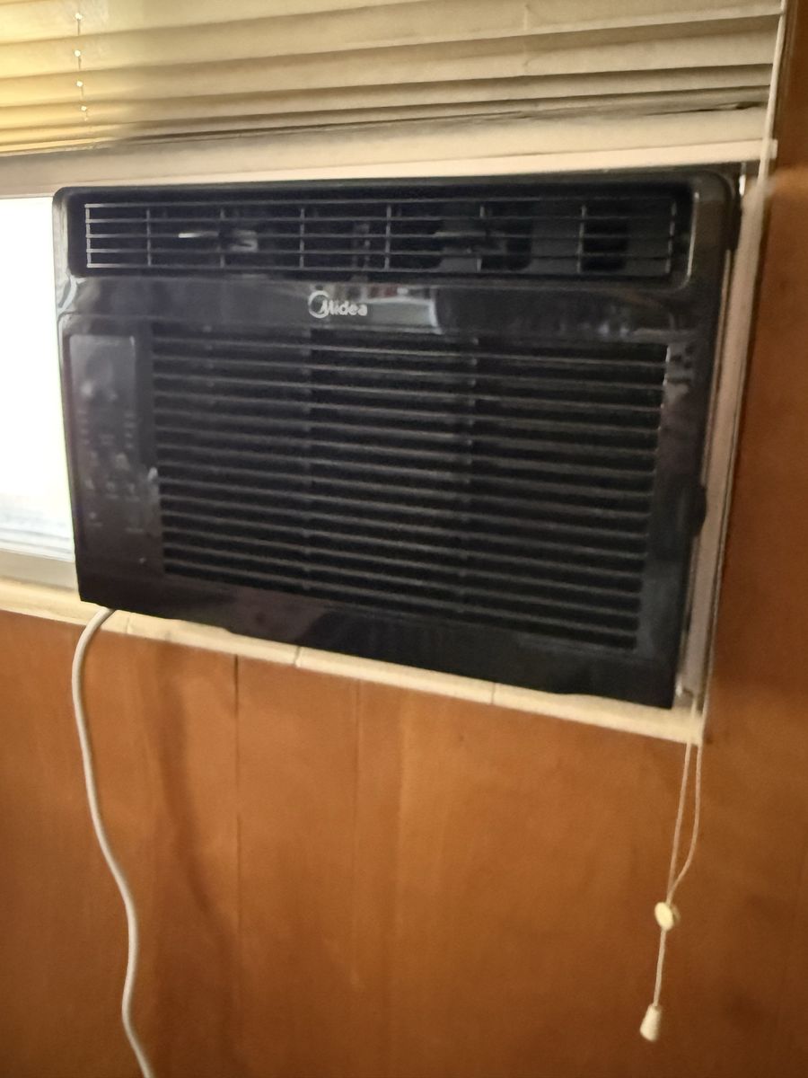 Midea Black Window Air Conditioner Unit