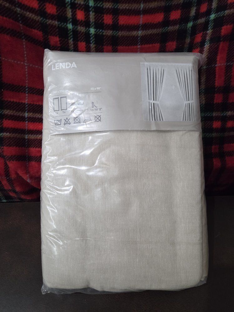 IKEA Lenda curtains with tie-backs