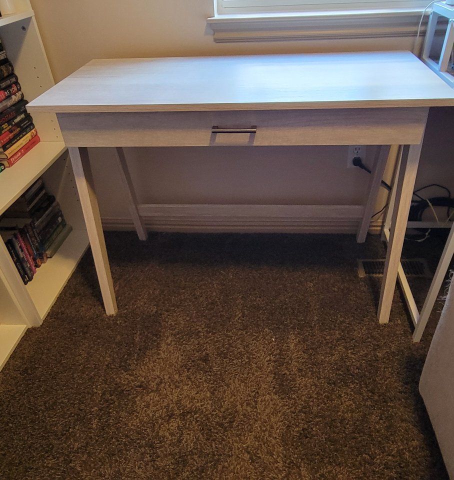  Writing Desk with Drawer Weathered White