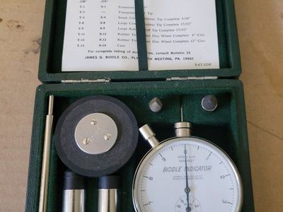 Vintage James G. Biddle Company Speed Indicator w/ Case - Made in Switzerland
