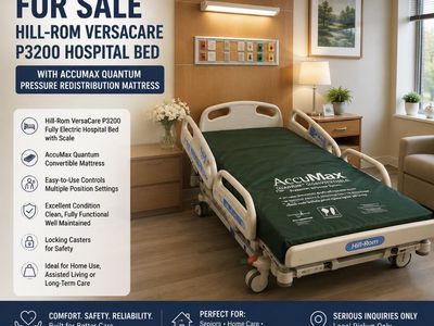 Fully Electric Hospital Bed with AccuMax Quantum Pressure Redistribution Mattress