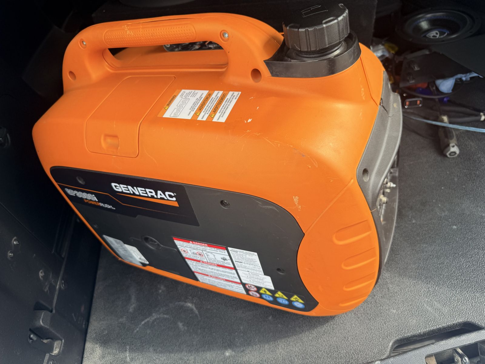 Generac GP3000i PowerRush 3000W Portable Inverter Generator Orange/Black