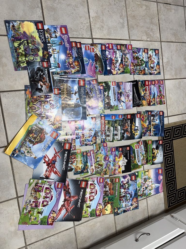 Bulk Legos with over 55 instruction booklets