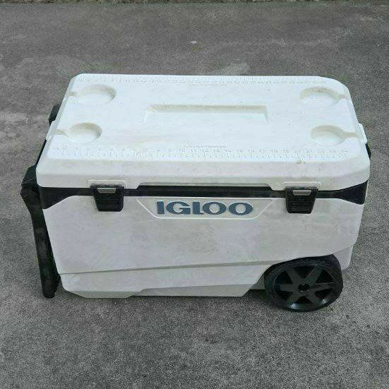 Igloo Latitude 90 Quart Rolling Cooler Wheels Camping Picnic Boating