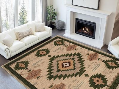 New! Geometric Area Rug - Camel, 9'x12'