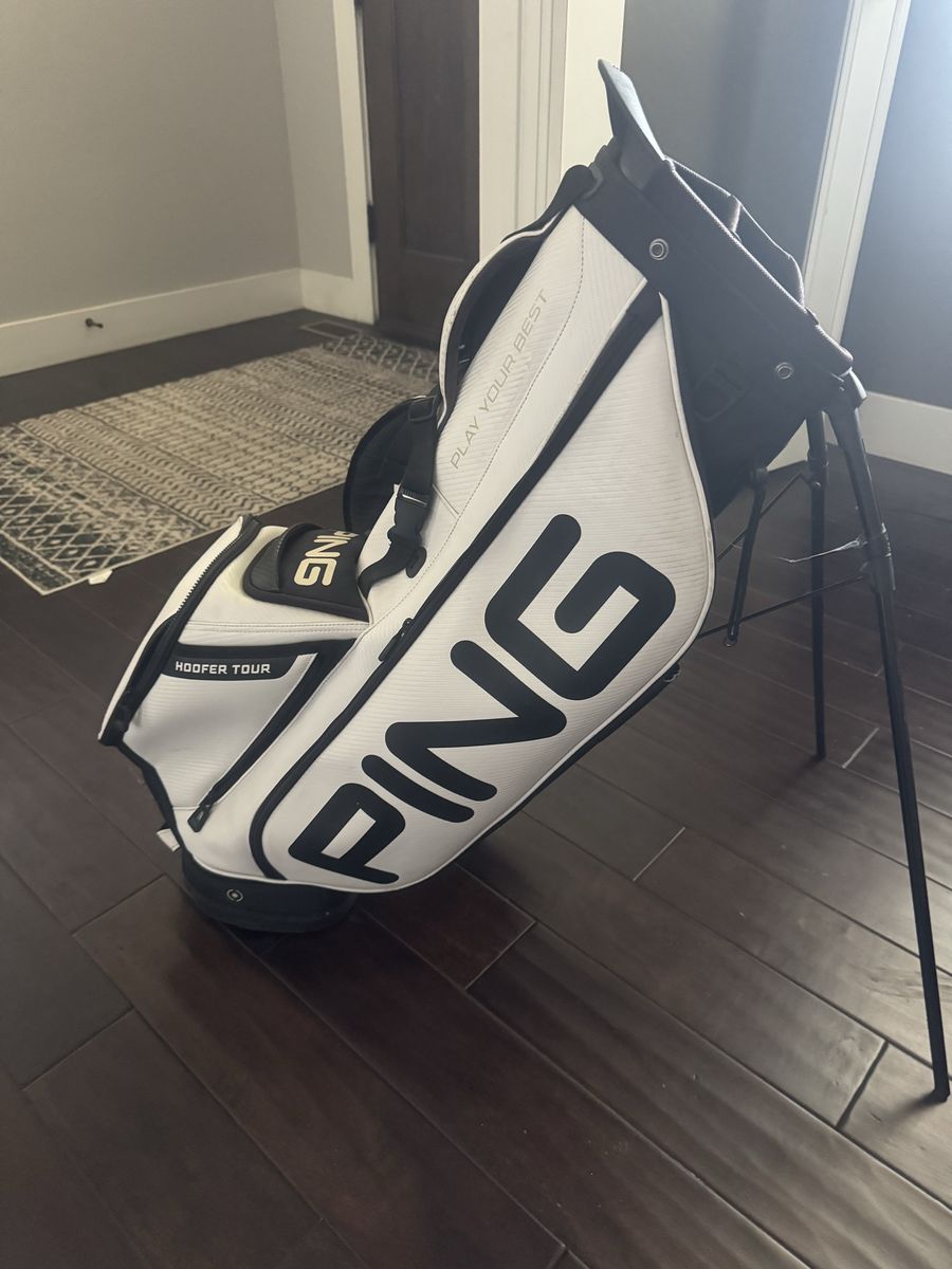 PING Hoofer Tour Golf Stand Bag - White/Black