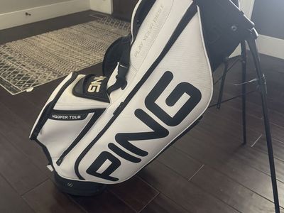 PING Hoofer Tour Golf Stand Bag - White/Black