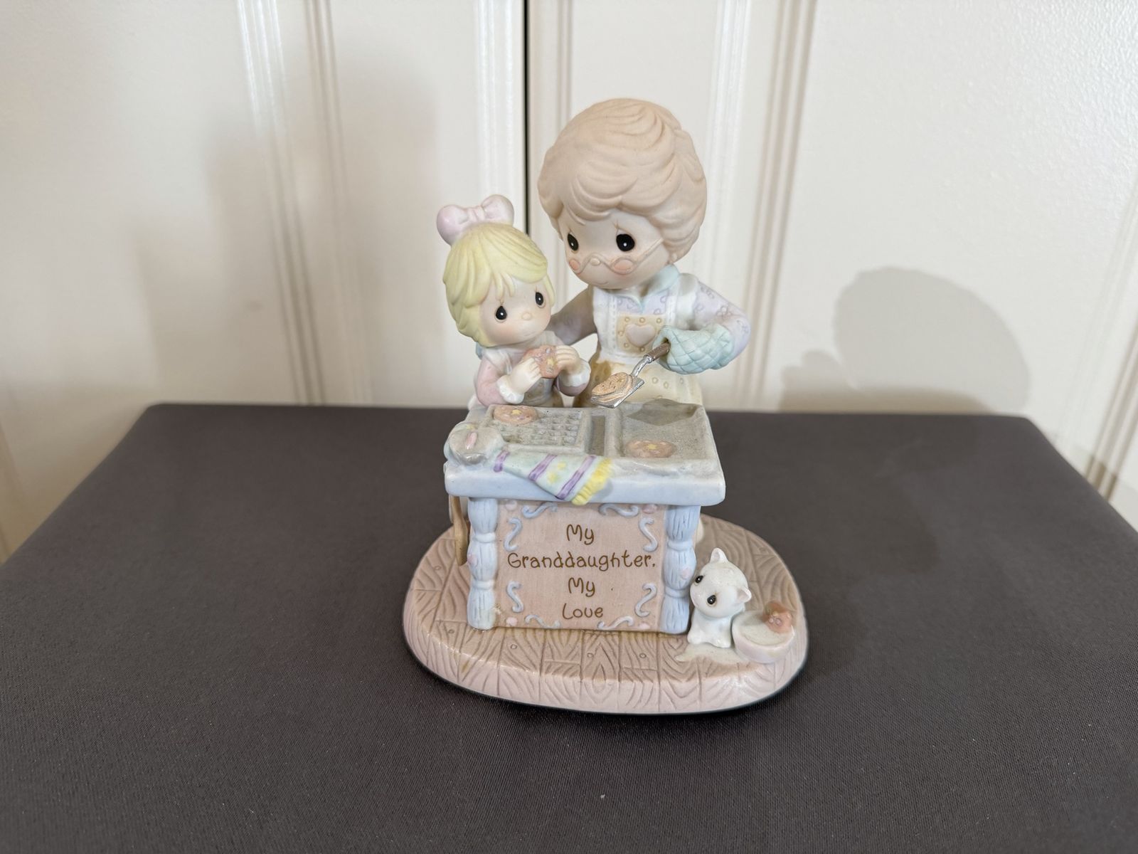 Precious Moments Figurine - My Granddaughter, My Love Baking Scene