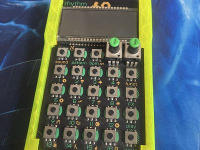 Teenage Engineering Pocket Operator PO-12 Rhythm Drum Machine with Neon Green Case