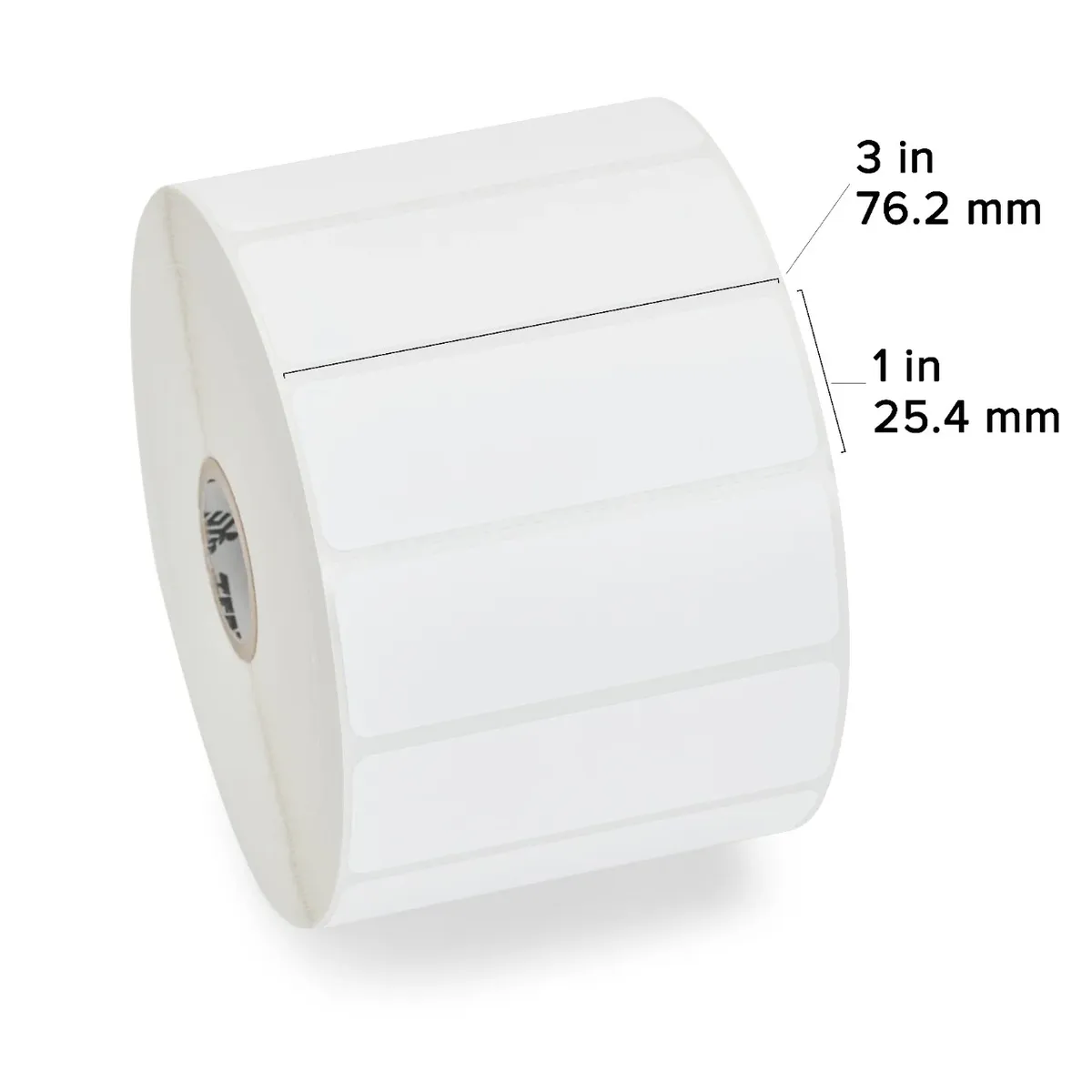 ZEBRA Z-Ultimate 3000T Thermal Transfer Labels, 3"x1" Label, 1" Core, 2,530 Per Roll, 8 Rolls