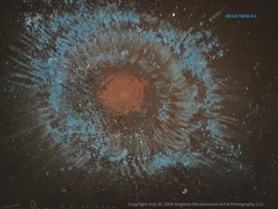 Helix Nebula - Chalk drawing print. Limited Edition