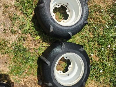 Pair of Sand Paddle Tires on Wheels - ATV/UTV Off-Road Fun