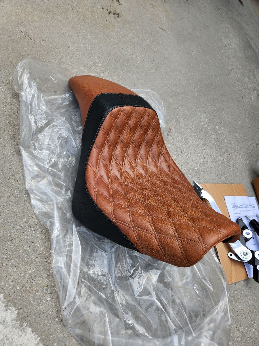 Harley Davidson Softail brand new SWC seat and OEM forward controls setup.