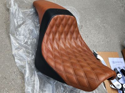 Harley Davidson Softail brand new SWC seat and OEM forward controls setup.