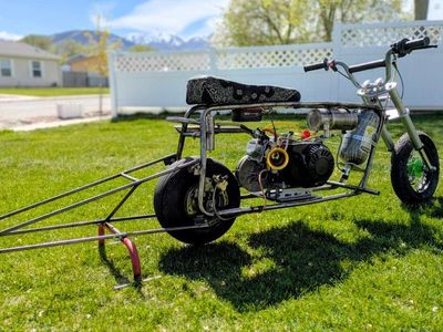 mini bike . nitrous drag bike