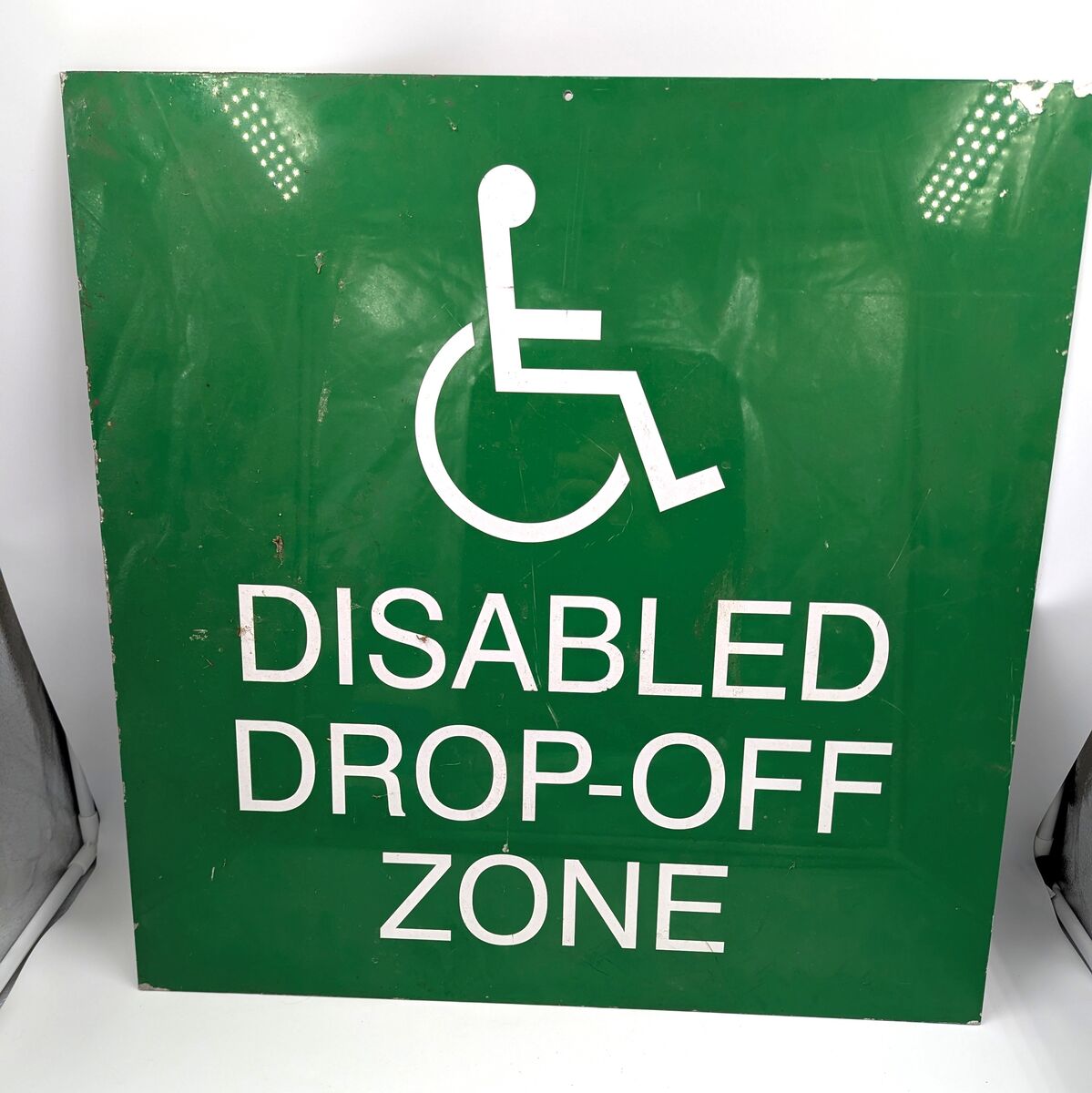 Metal Disabled Drop-Off Zone Sign 24 x 24