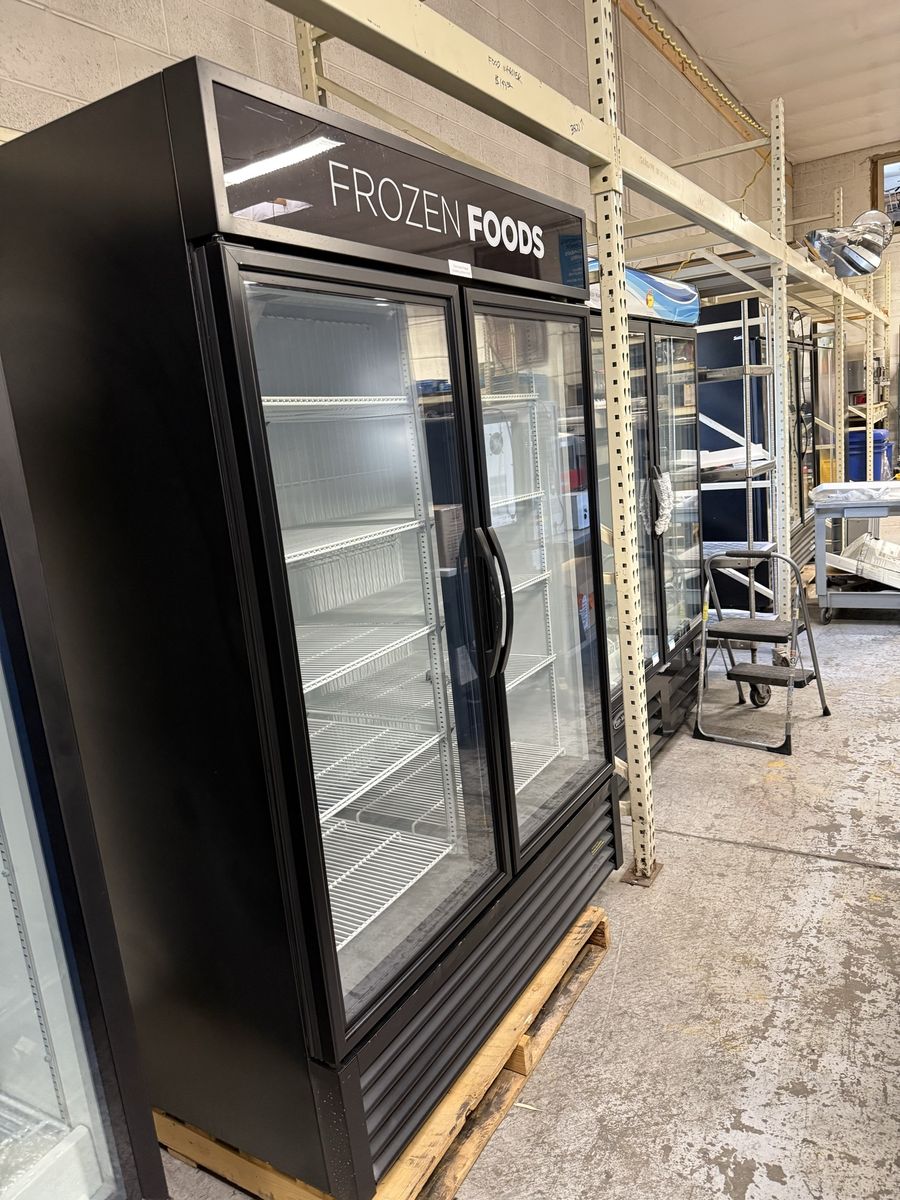True 2 door  freezer Model GDM 49 F-HC  in excellent condition next to new 208-230 volts