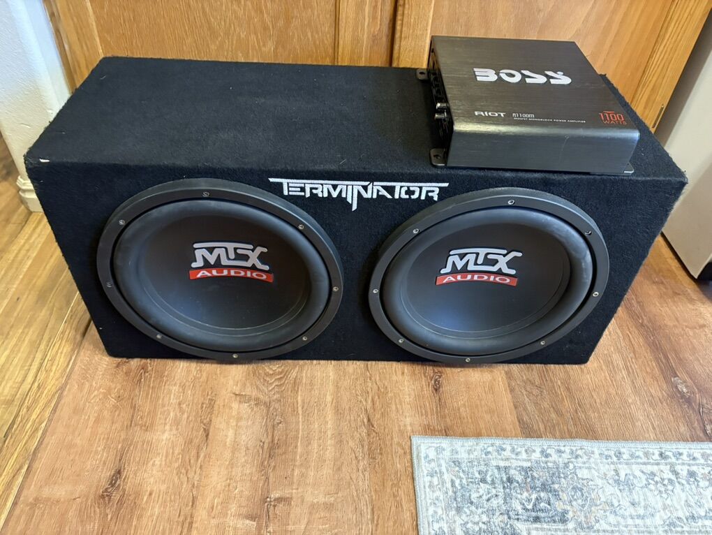 MTX 12 Inch Subwoofer And Boss Amp