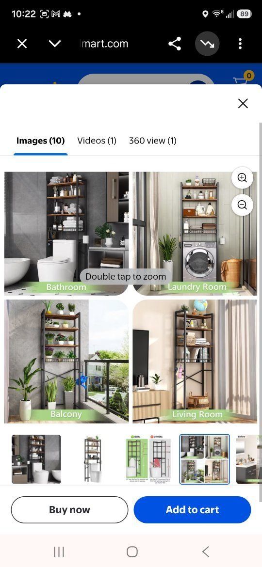 Over-the-Toilet Storage Shelf Unit