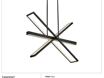 New in Box- Beautiful Modern LED Chandelier in Black- Offering for 75% Off!